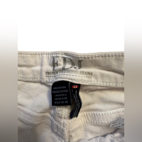 FDJ French Dressing Jeans White Cropped Pants Size 6 Olivia Embellished … - Picture 4 of 9